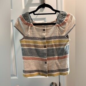 Madewell Short Sleeve Button Down Knit